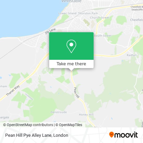 Pean Hill Pye Alley Lane map