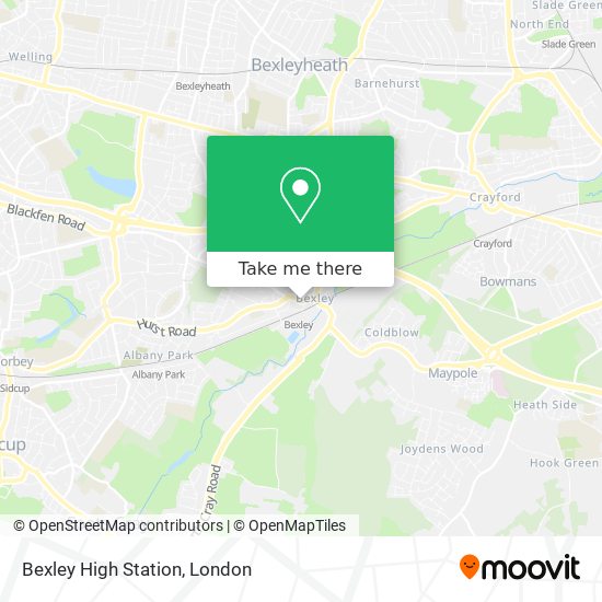 Bexley High Station map