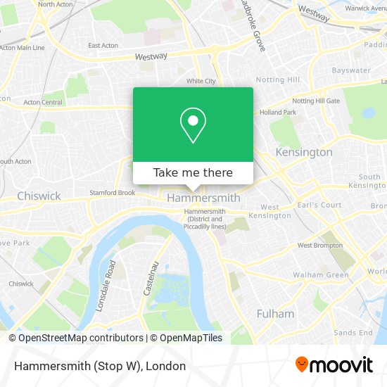Hammersmith (Stop W) map