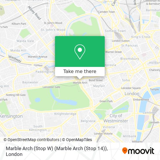 Marble Arch (Stop W) (Marble Arch (Stop 14)) map