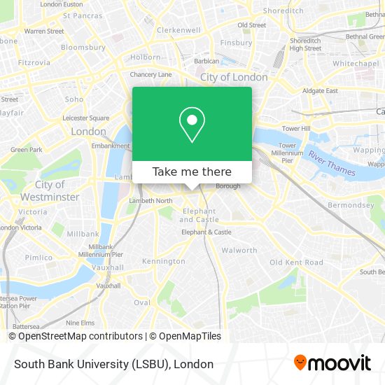South Bank University (LSBU) map