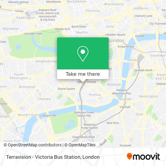 Terravision - Victoria Bus Station map