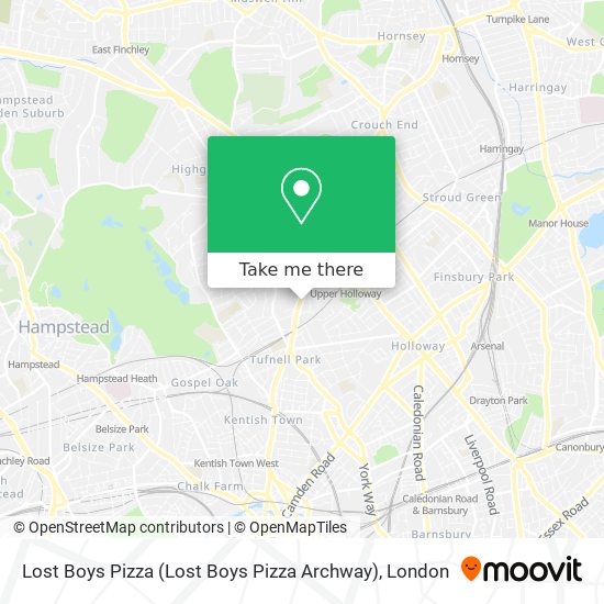 Lost Boys Pizza map