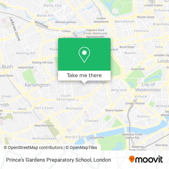 Prince's Gardens Preparatory School map