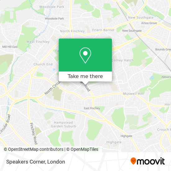 Speakers Corner map