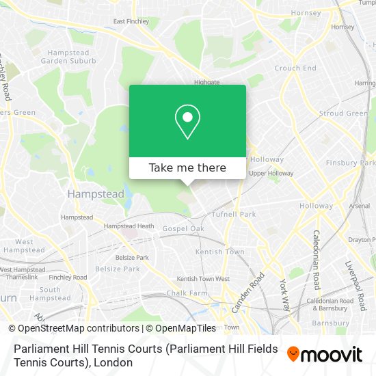 Parliament Hill Tennis Courts map