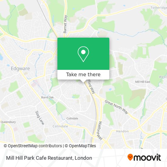 Mill Hill Park Cafe Restaurant map
