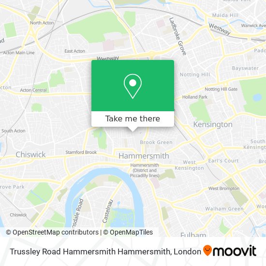 Trussley Road Hammersmith Hammersmith map