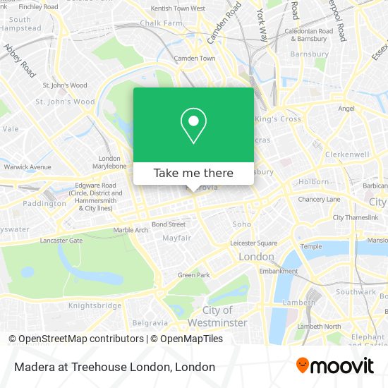 Madera at Treehouse London map