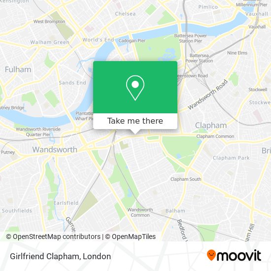 Girlfriend Clapham map