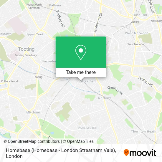 Homebase (Homebase - London Streatham Vale) map