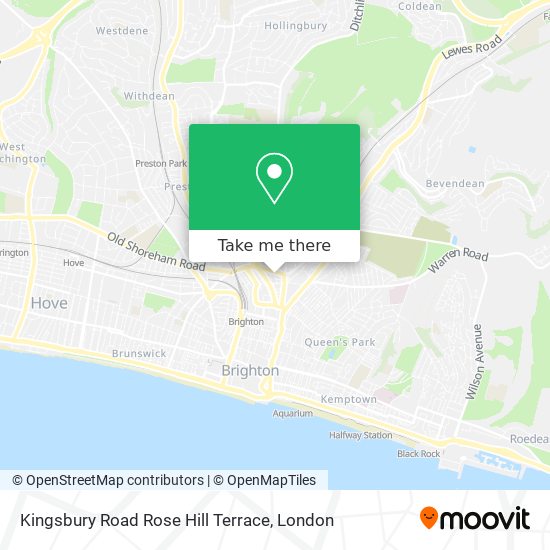 Kingsbury Road Rose Hill Terrace map