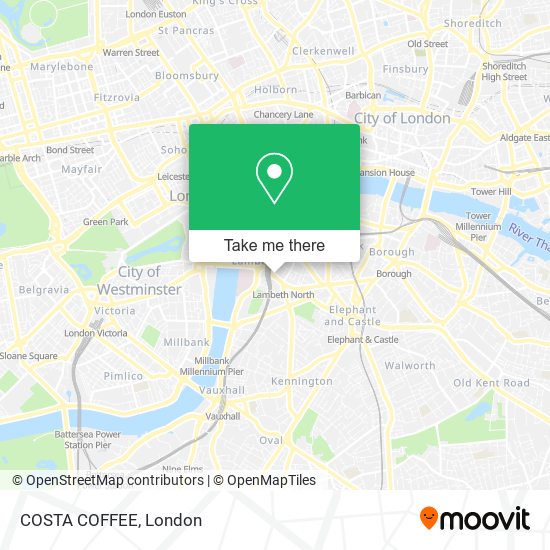 COSTA COFFEE map