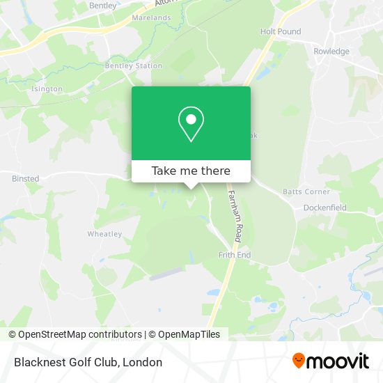 Blacknest Golf Club map