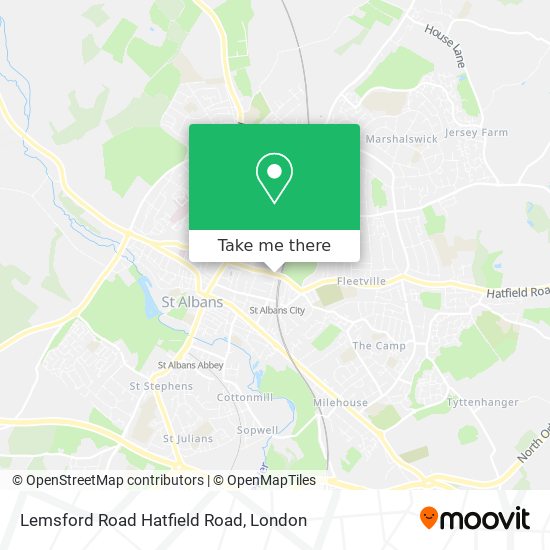 Lemsford Road Hatfield Road map