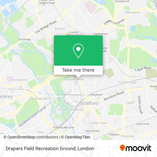 Drapers Field Recreation Ground map