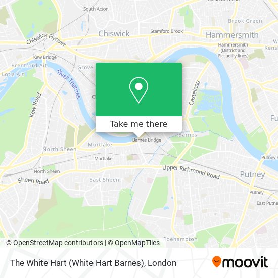 The White Hart (White Hart Barnes) map