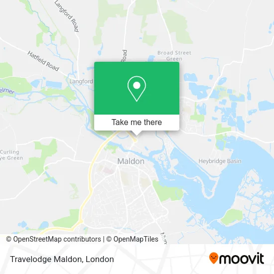 Travelodge Maldon map