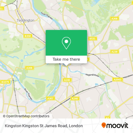 Kingston Kingston St James Road map