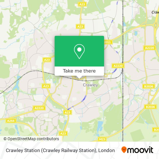 How to get to Crawley Station (Crawley Railway Station) in Crawley by