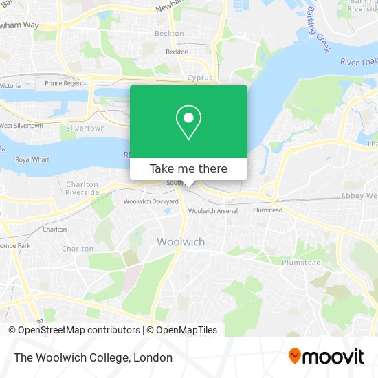 The Woolwich College map