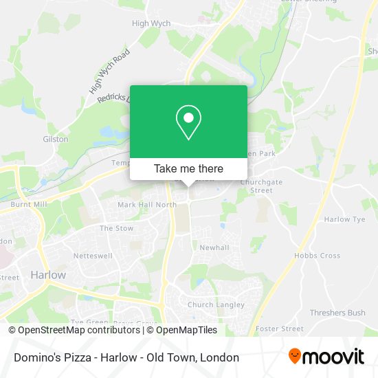 Domino's Pizza - Harlow - Old Town map