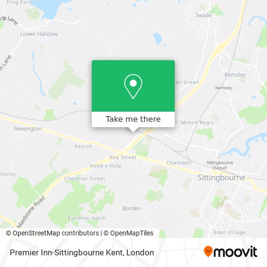 Premier Inn-Sittingbourne Kent map
