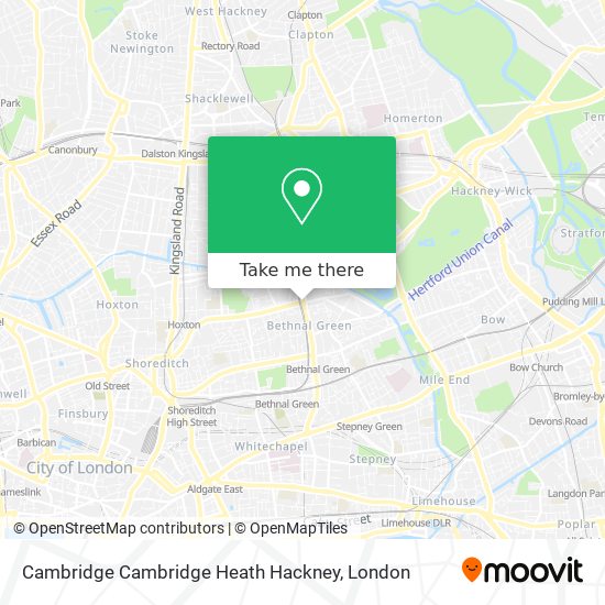 Cambridge Cambridge Heath Hackney map