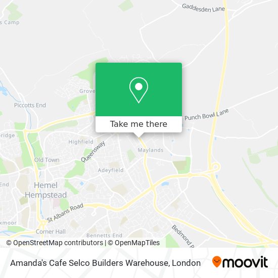 Amanda's Cafe Selco Builders Warehouse map