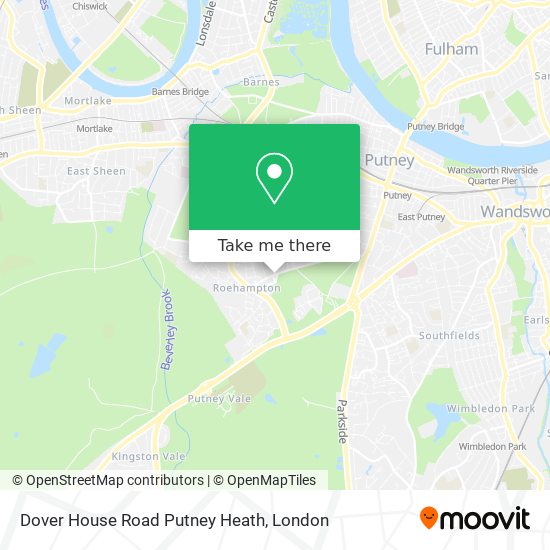Dover House Road Putney Heath map