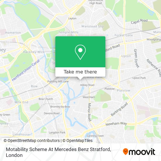 Motability Scheme At Mercedes Benz Stratford map