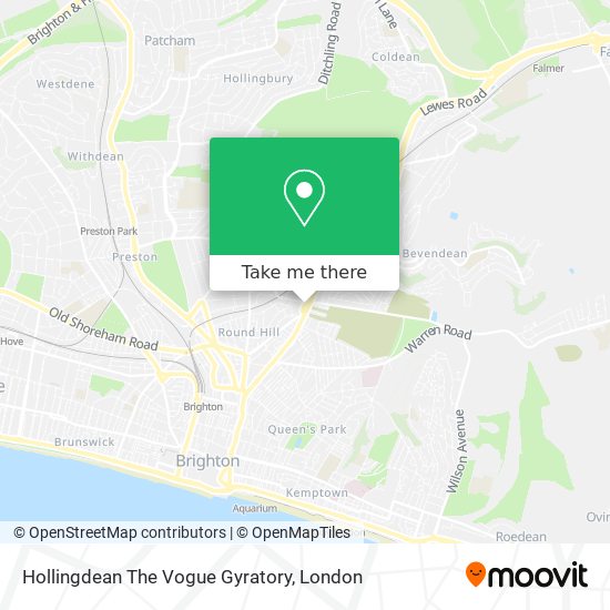 Hollingdean The Vogue Gyratory map
