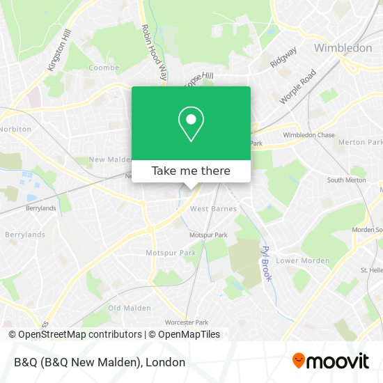 B&Q (B&Q New Malden) map