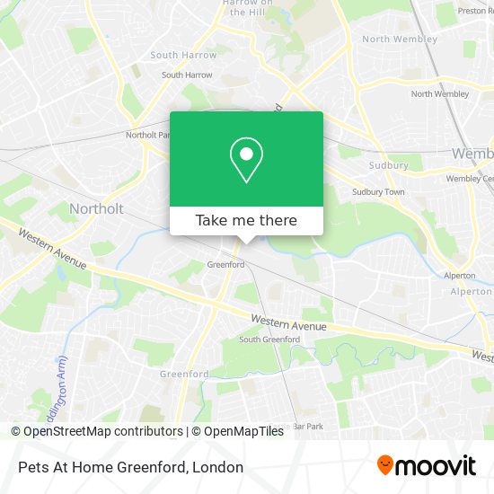 Pets At Home Greenford map