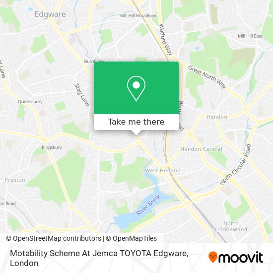 Motability Scheme At Jemca TOYOTA Edgware map