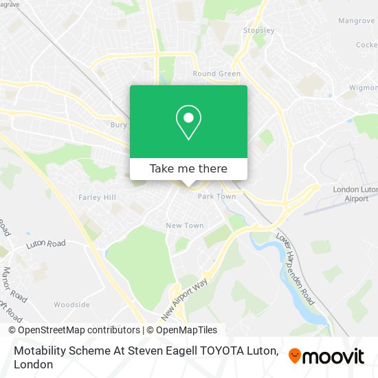 Motability Scheme At Steven Eagell TOYOTA Luton map