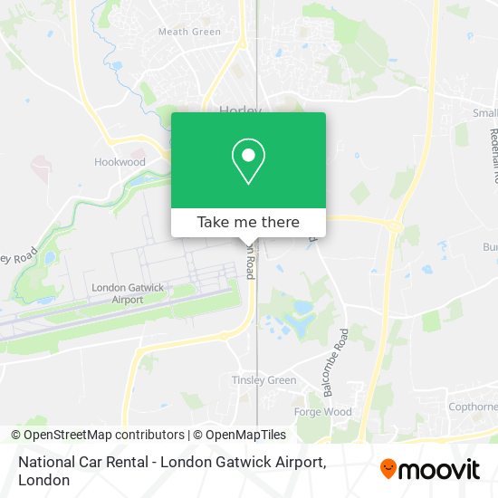 National Car Rental - London Gatwick Airport map