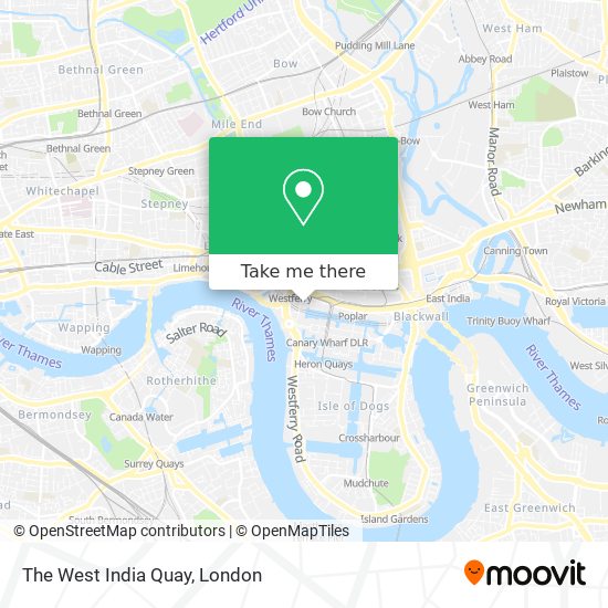 The West India Quay map