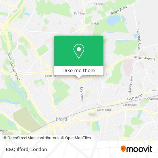 B&Q Ilford map