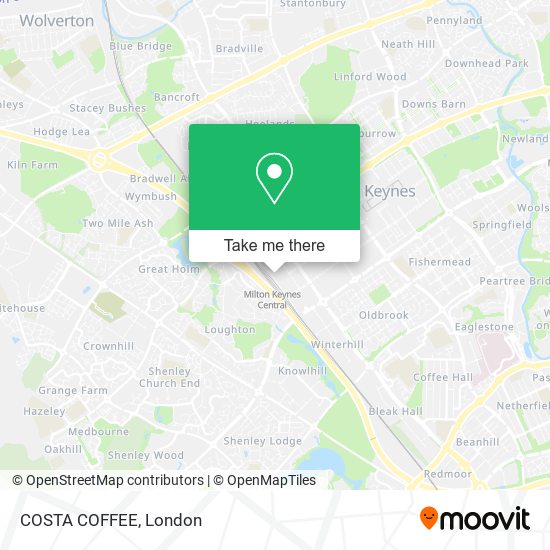 COSTA COFFEE map