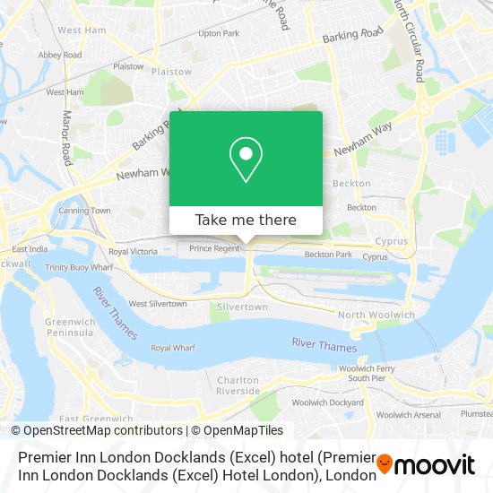 Premier Inn London Docklands (Excel) hotel (Premier Inn London Docklands (Excel) Hotel London) map