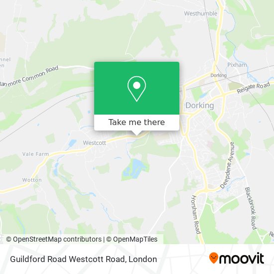 Guildford Road Westcott Road map