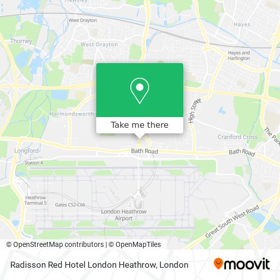 Radisson Red Hotel London Heathrow map