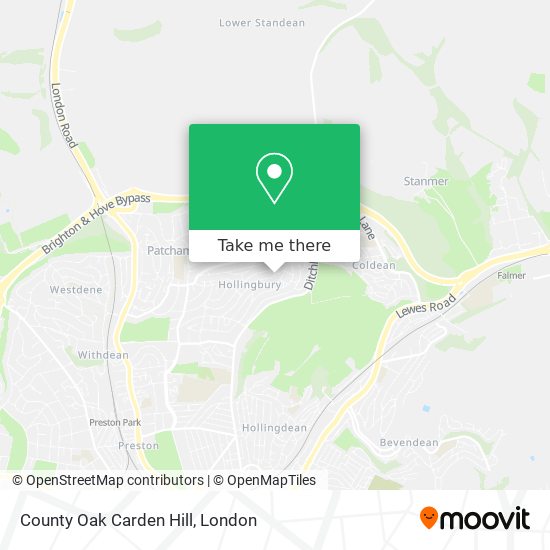 County Oak Carden Hill map