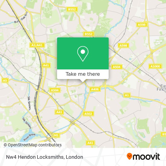 Nw4 Hendon Locksmiths map