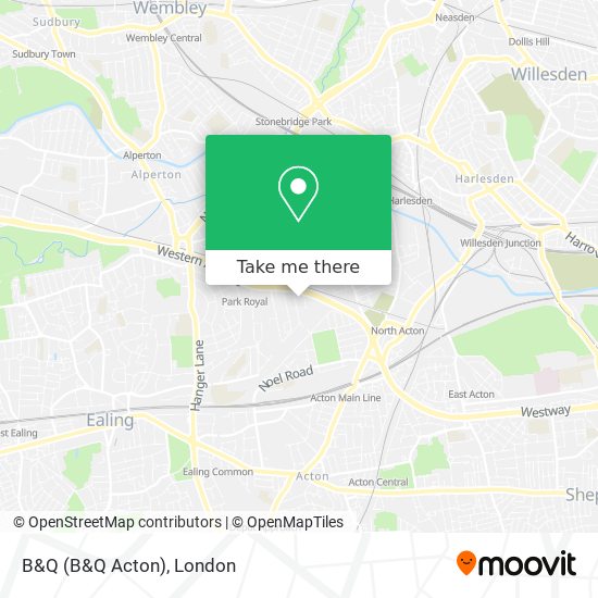 B&Q (B&Q Acton) map