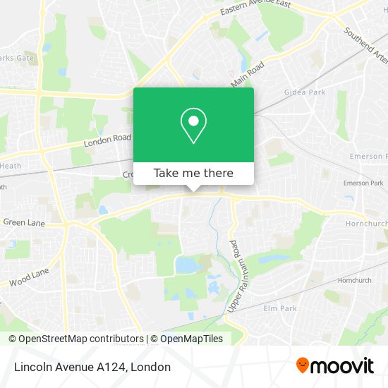 Lincoln Avenue A124 map