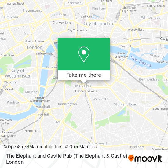 The Elephant and Castle Pub (The Elephant & Castle) map