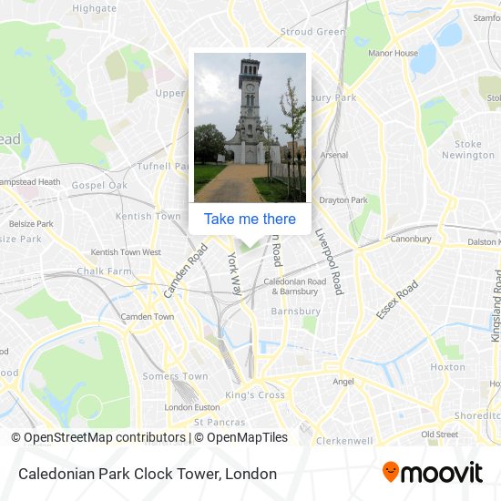 Caledonian Park Clock Tower map