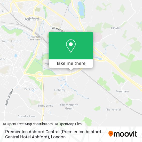 Premier Inn Ashford Central map